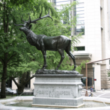 Large animal bronze sculpture life size brass skyfall deer statue for sale
